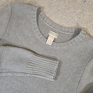 Duluth Trading Men's‎ Gray Cable Knit Sweater Cotton Blend Large